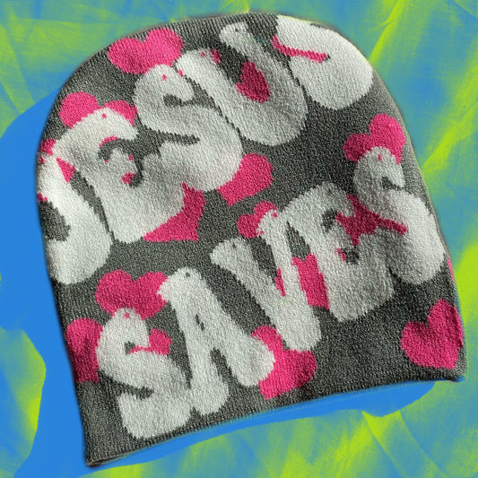 Jesus Saves Beanie - Gray