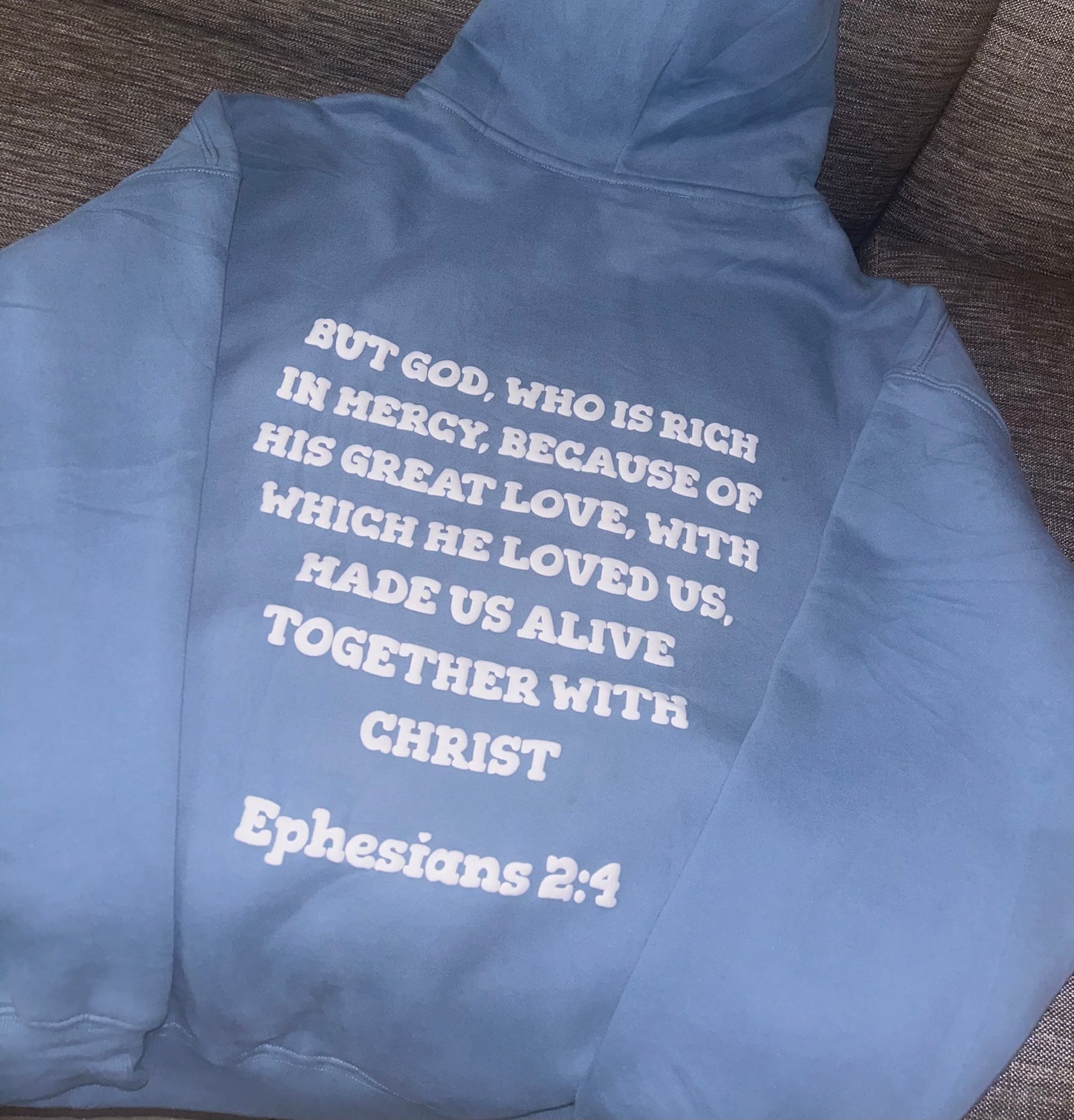 Blue Ephesians 2:4 Hoodie